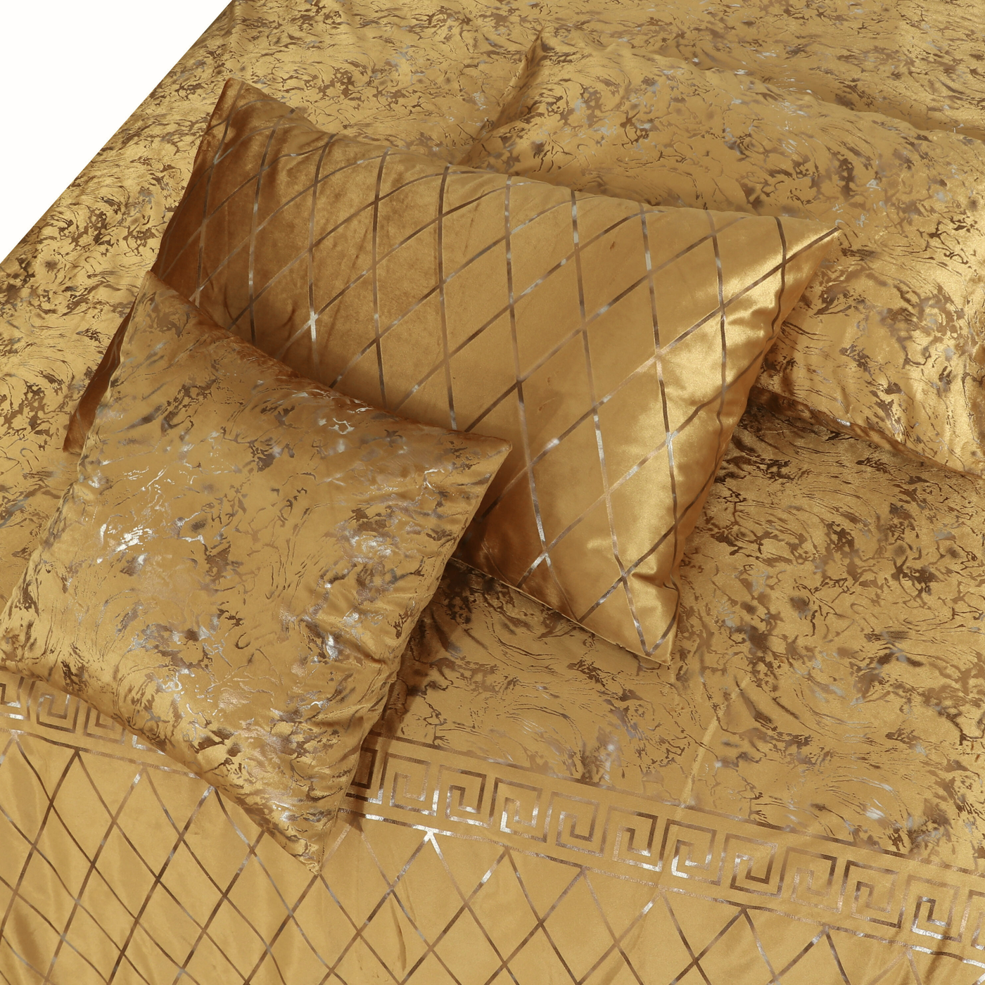 YELLOW VELVET DUVET COVERS SET 8 PCS