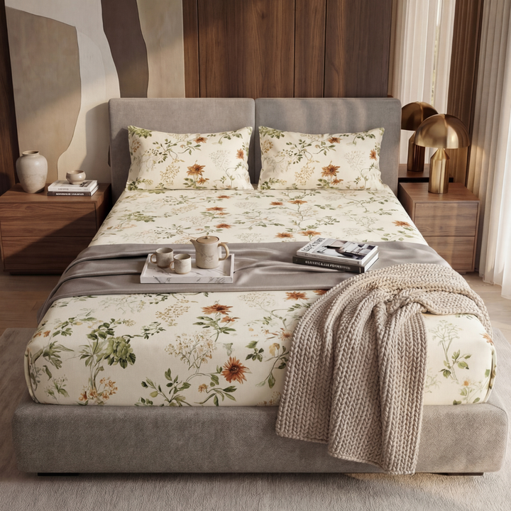 DEWDROP FITTED SHEET - (PREMIUM)