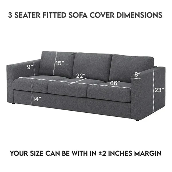 D.BROWN STRIPE JACQUARD SOFA COVER