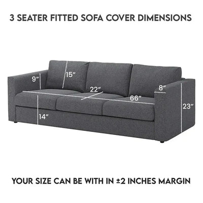 D.BROWN STRIPE JACQUARD SOFA COVER