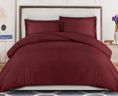 MAROON BEDSHEET SET - 3 PCS (PREMIUM)