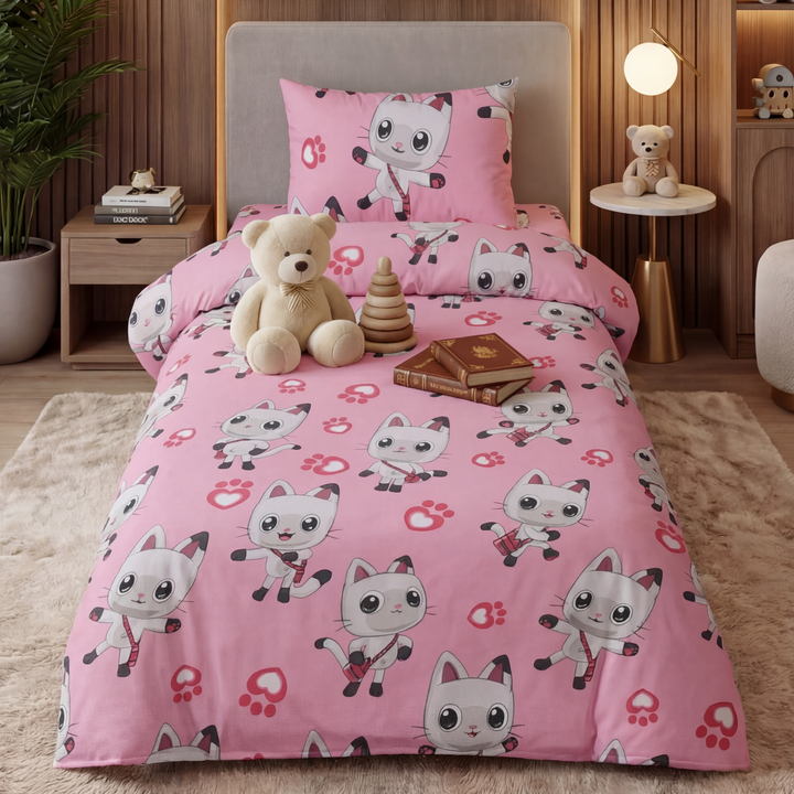 CUTE CAT - BABY CRIB SET