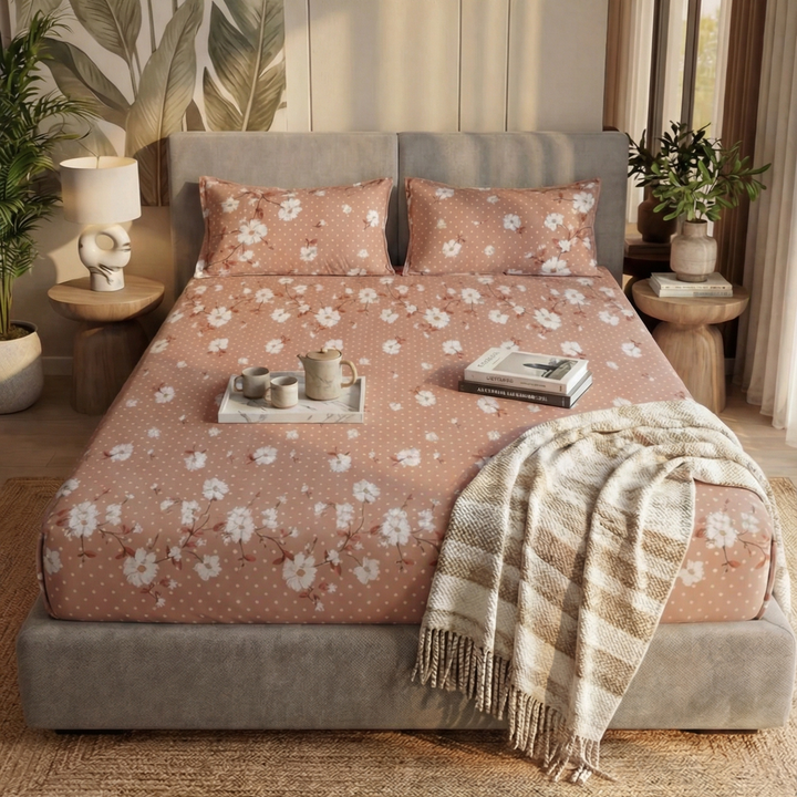 ROSE WARWICK FITTED SHEET - (PREMIUM)