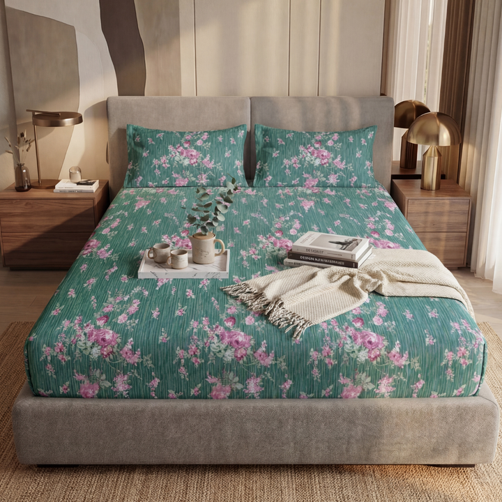 MANDORA FITTED SHEET - (PREMIUM)