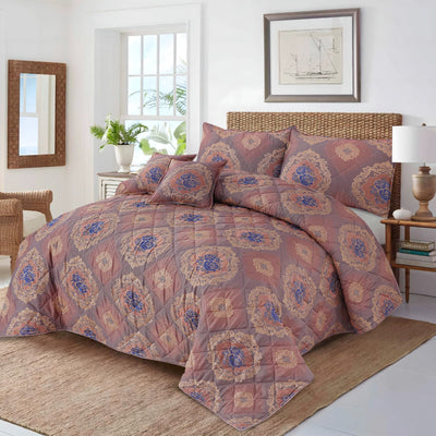 ROSELLA Quilted Bedspread Set - 5 Pcs