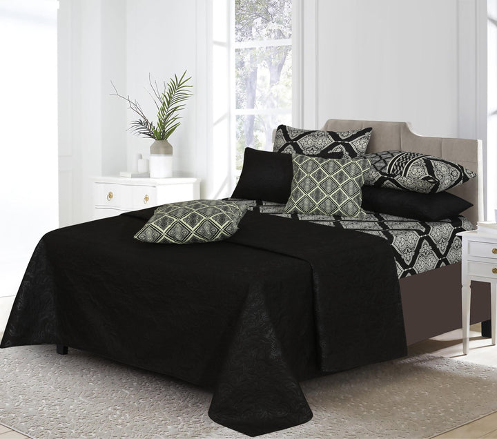 BLACK DIVINE Comforter Set- 8 Pcs
