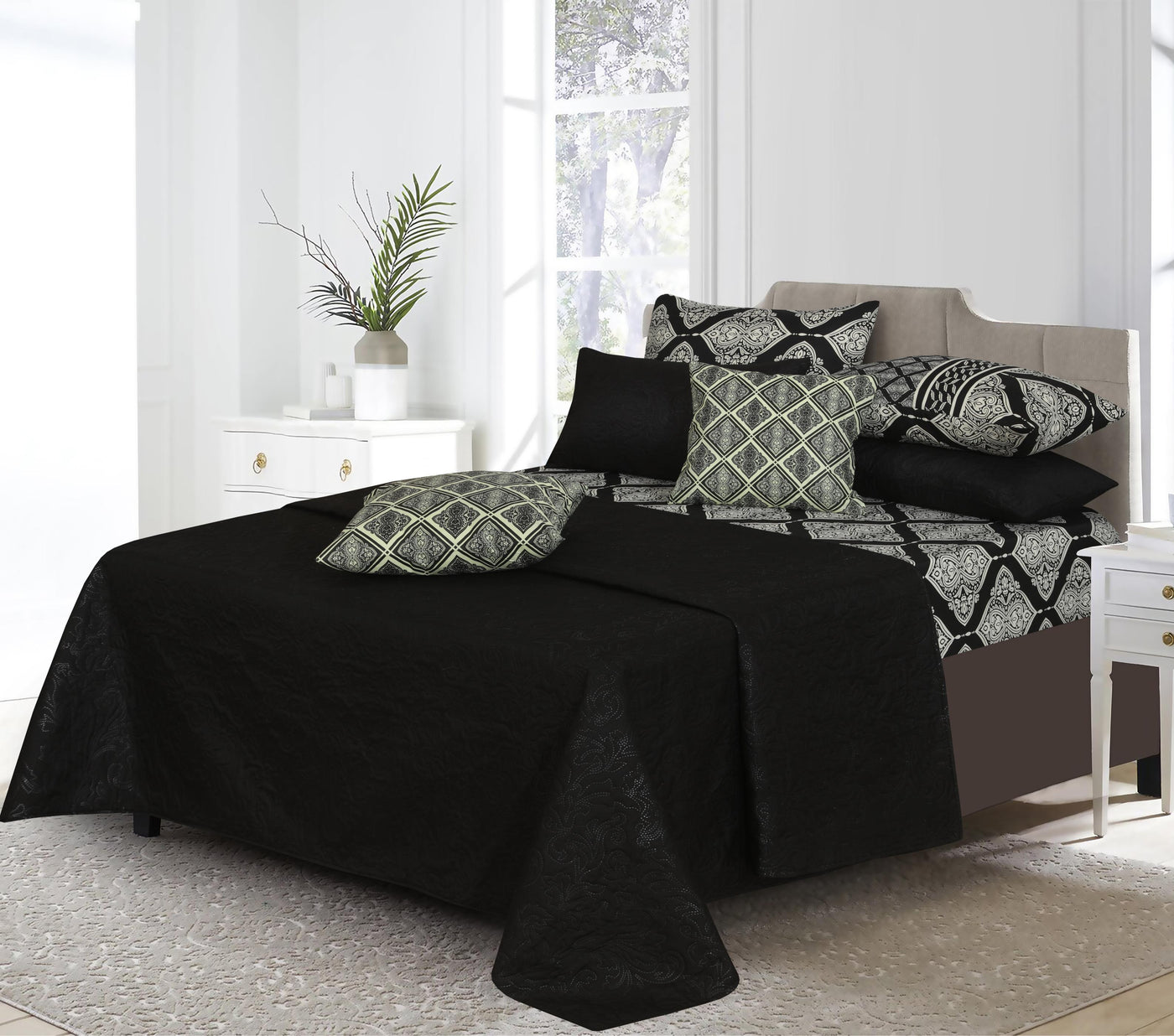 BLACK DIVINE SUMMER COMFORTER set - 8 pcs