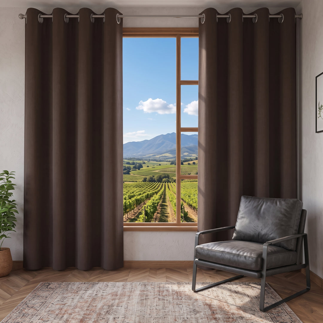 CHOCO DYED WINDOW CURTAINS