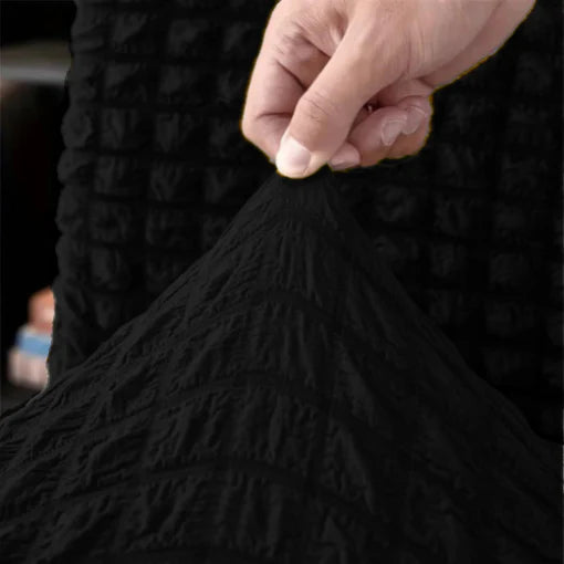 BLACK FITTED BUBBLE SOFA COVER