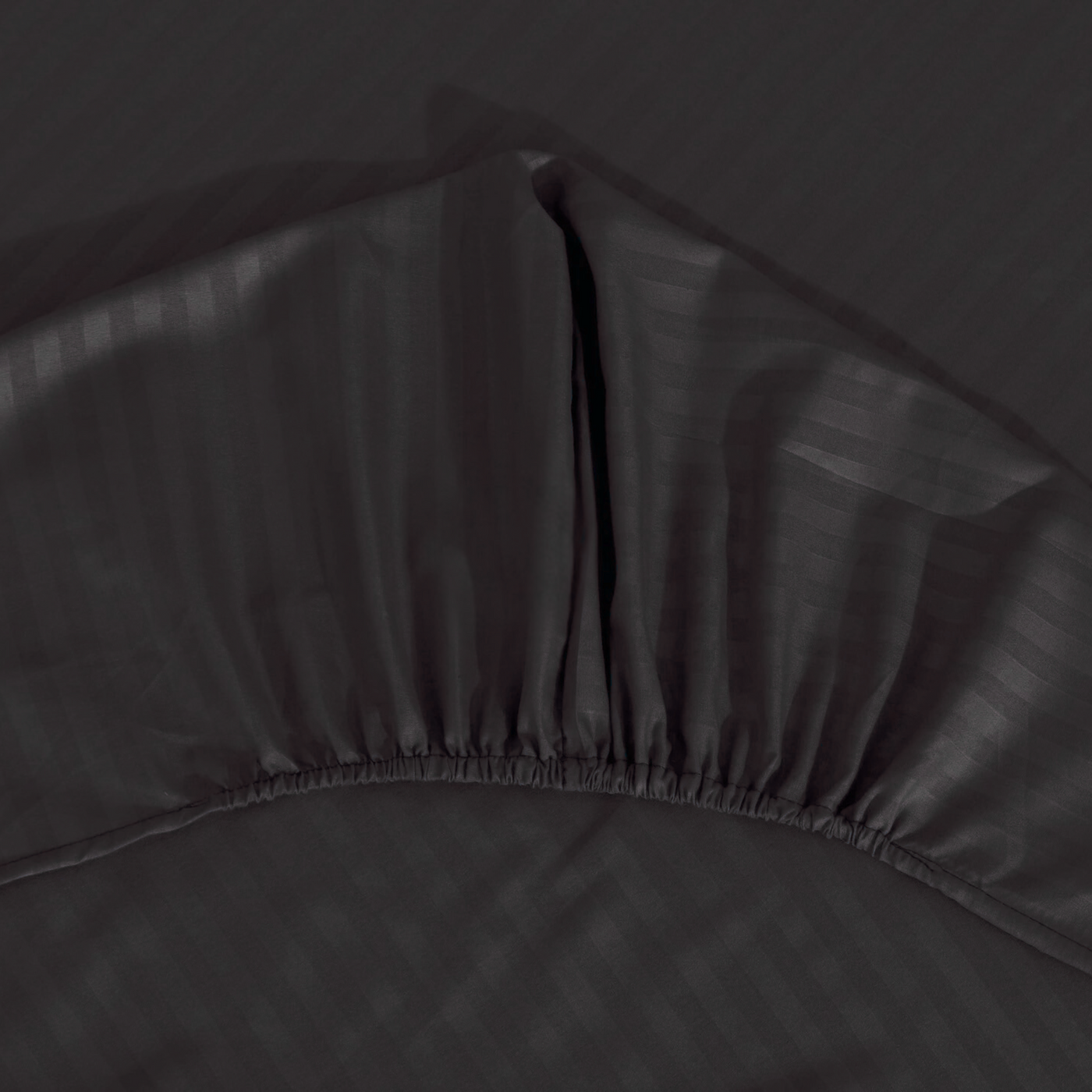 BLACK STRIPE SATIN FITTED SHEET - (PREMIUM)