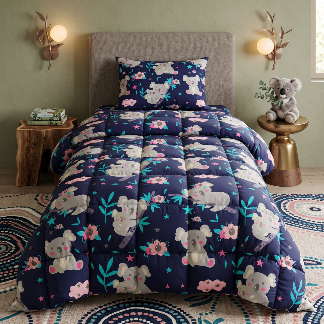 BLUE MOUSE-KIDS Comforter Set- 3 Pcs