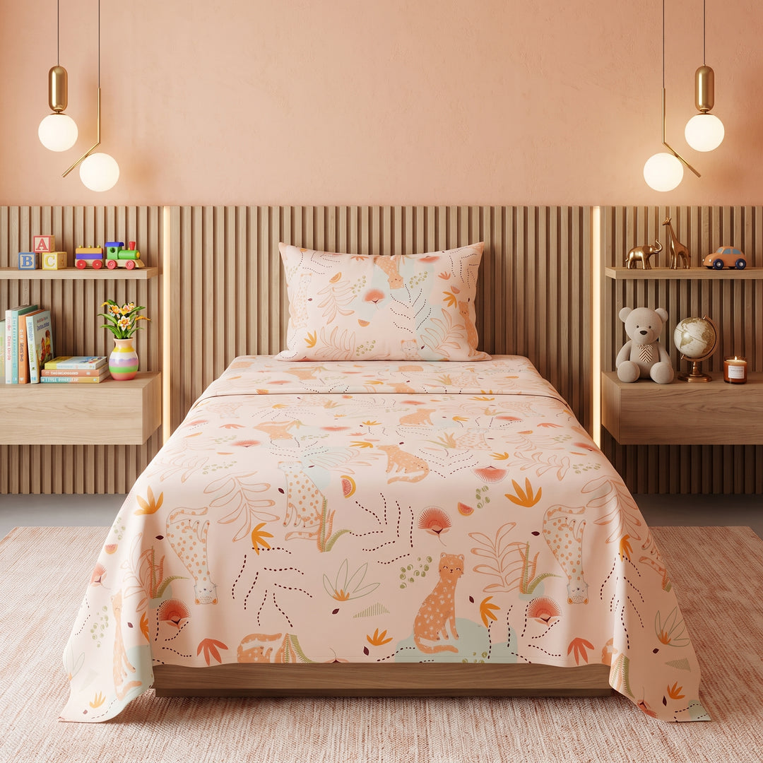 ORANGE CAT - Kids BEDSHEET SET