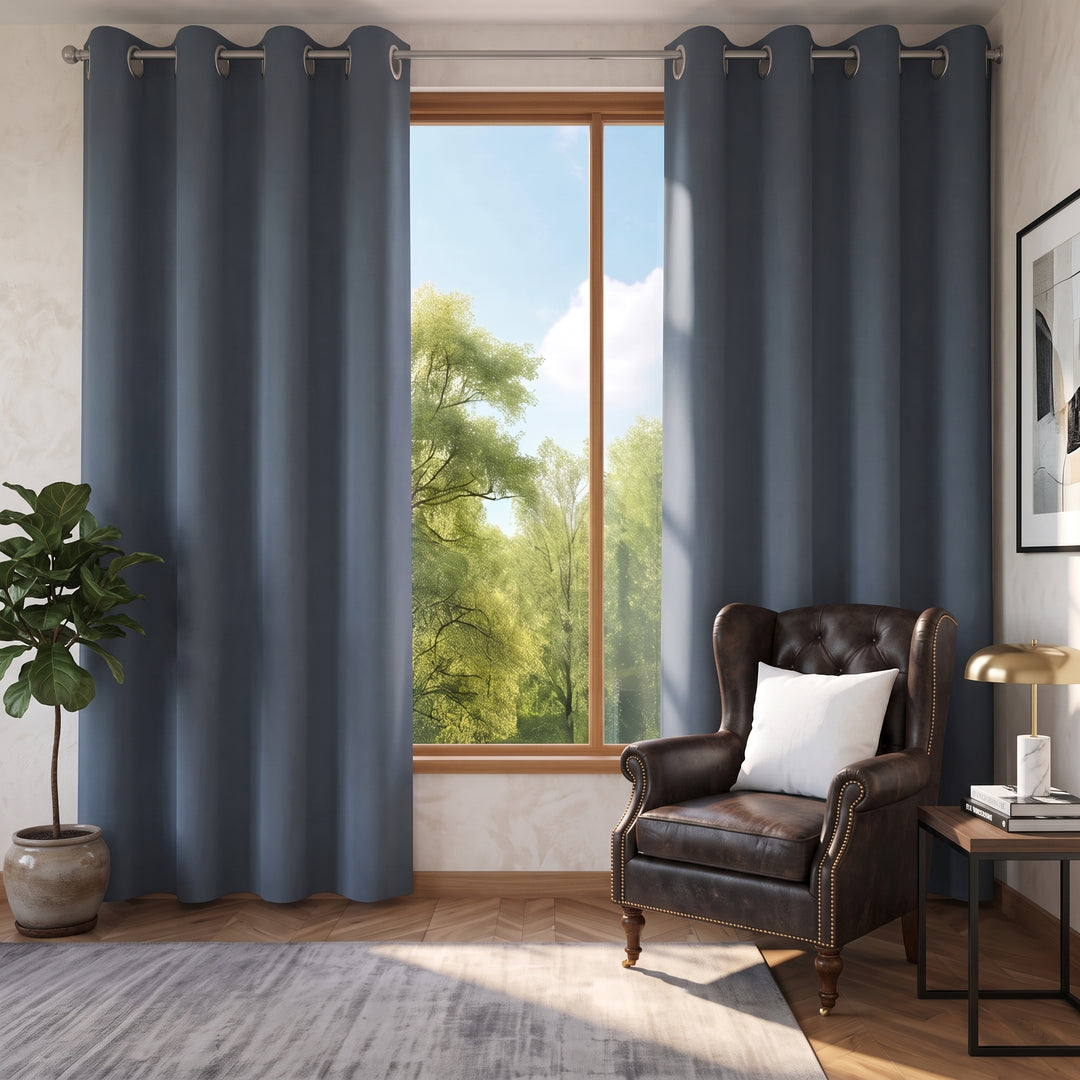 GREY DYED WINDOW CURTAINS