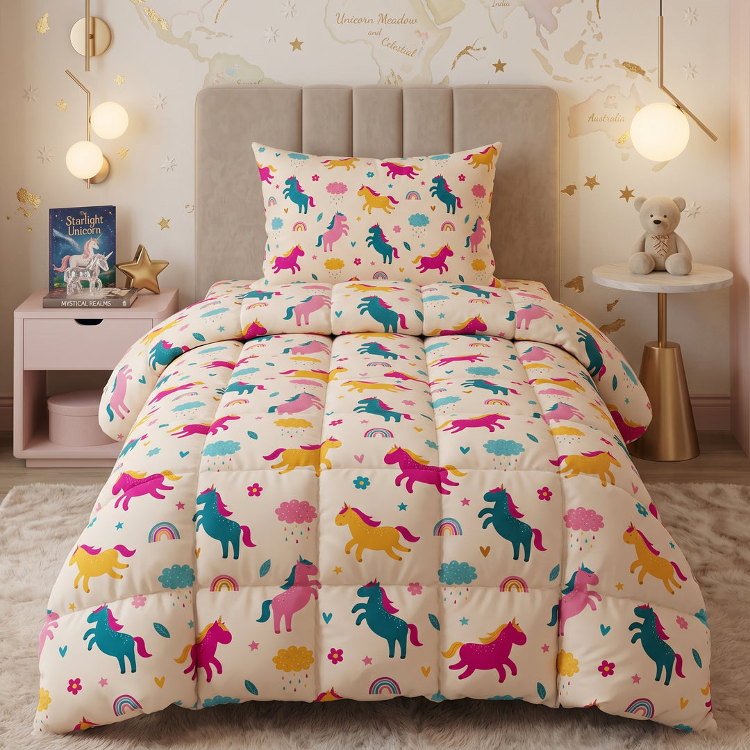 HORSE  -KIDS Comforter Set- 3 Pcs