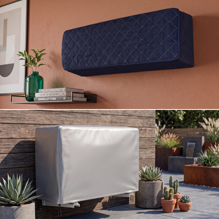 N.Blue Dyed Quilted AC Cover
