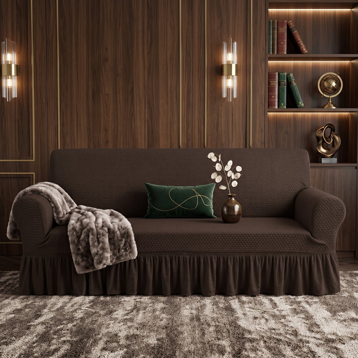 DARK BROWN TURKISH SOFA COVER