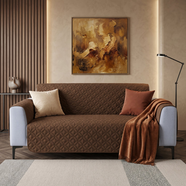 BROWN ULTRASONIC SOFA COVER