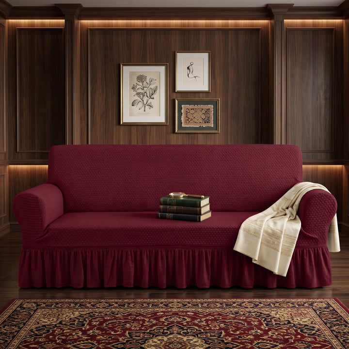 MAROON TURKISH SOFA COVER