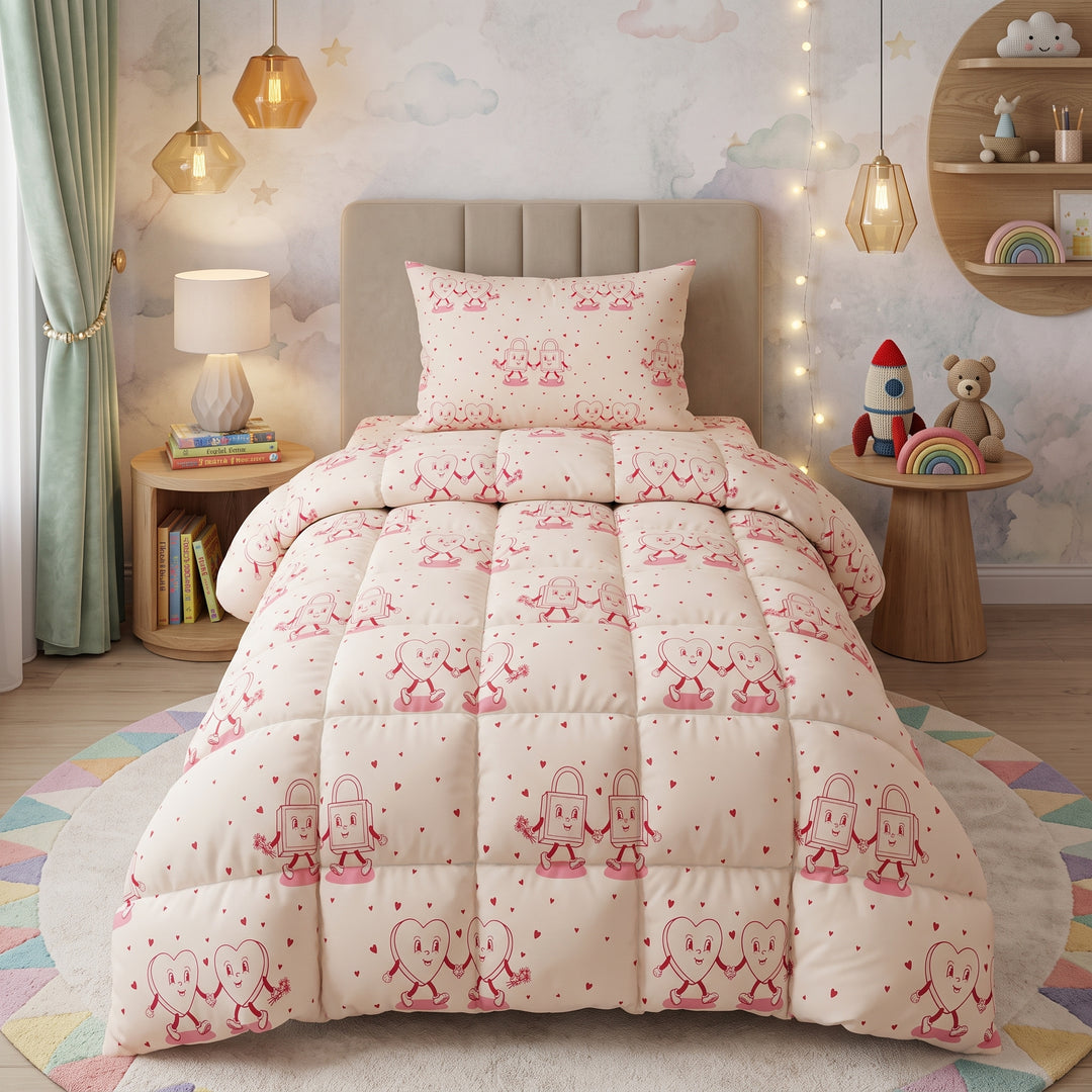 LOCK HEART -KIDS Comforter Set- 3 Pcs