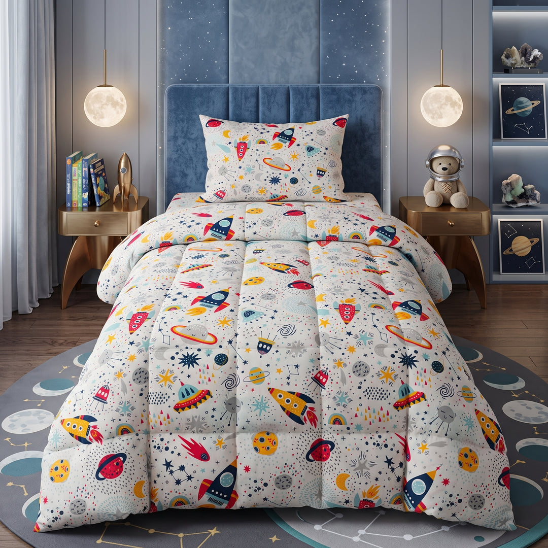 SPACE -KIDS Comforter Set- 3 Pcs