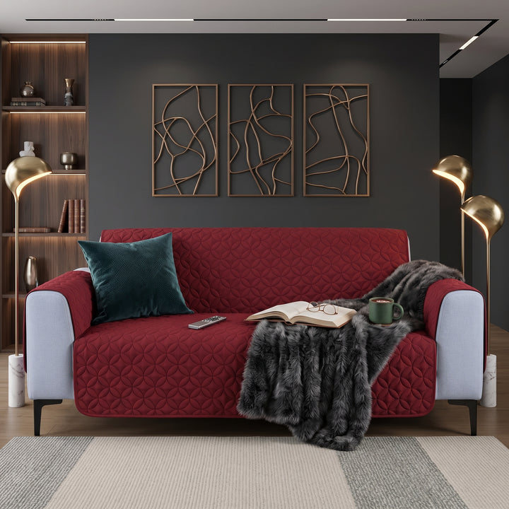 MAROON ULTRASONIC SOFA COVER