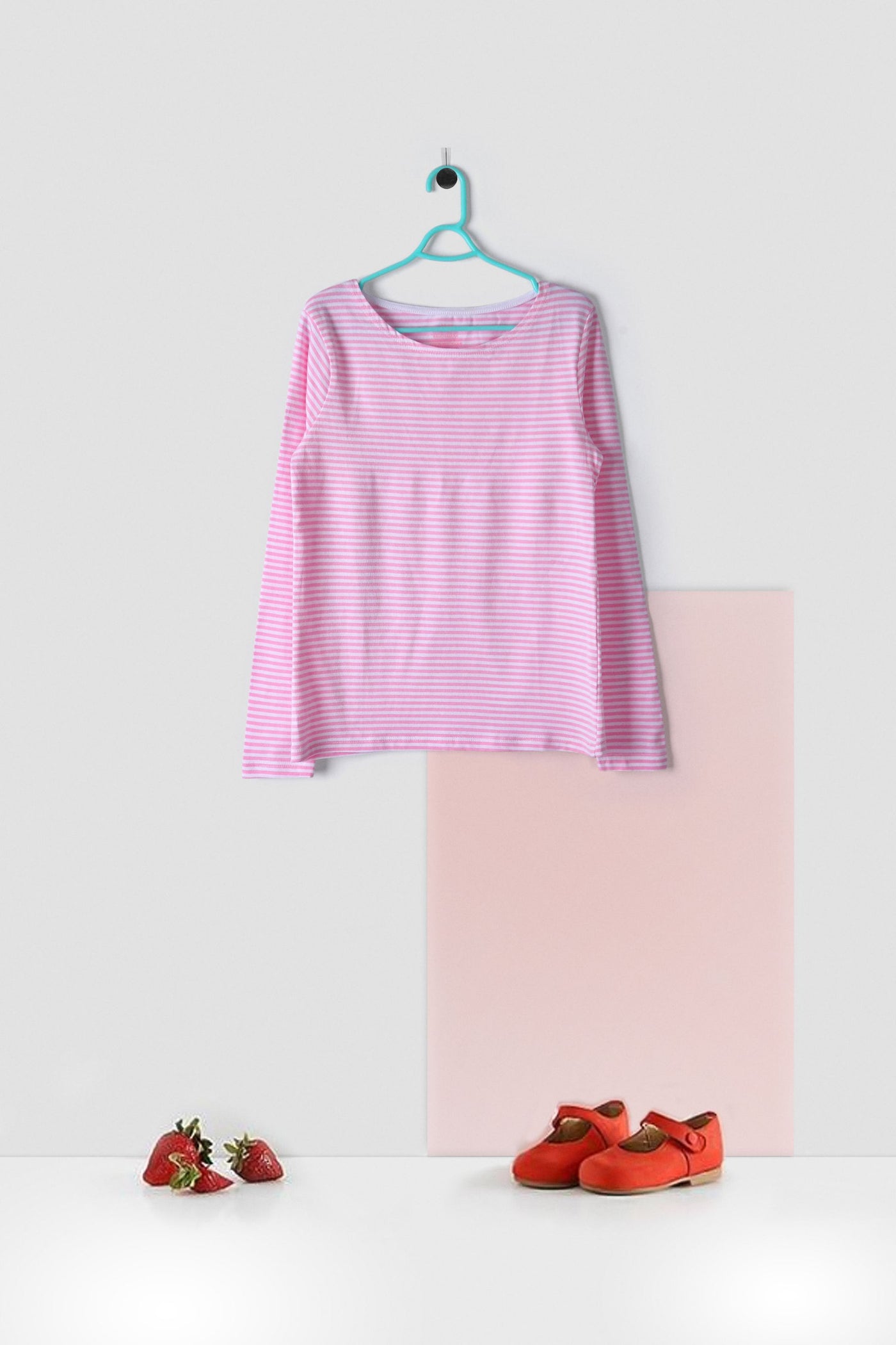 PINK LINED H&M COTTON SHIRT
