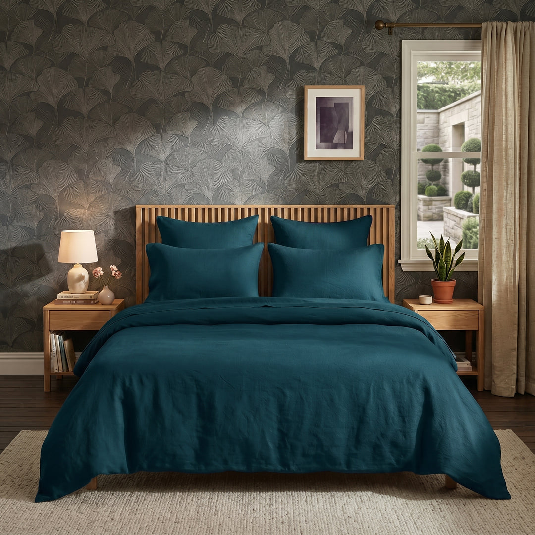 ZINC LUXURY DYED BEDSHEET SET- 5 PCS