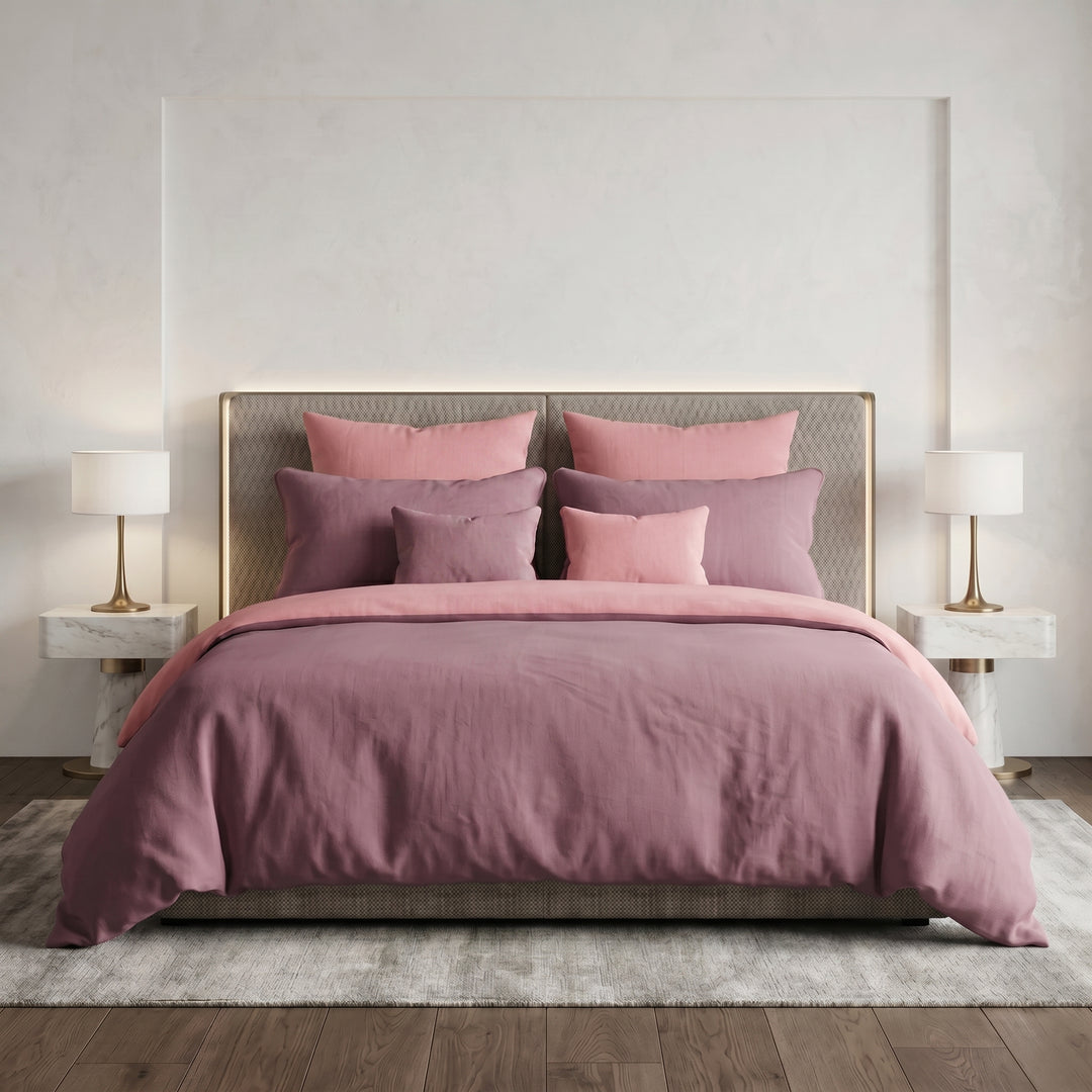PLUM/SKIN LUXURY DUVET COVERS SET- 8 PCS