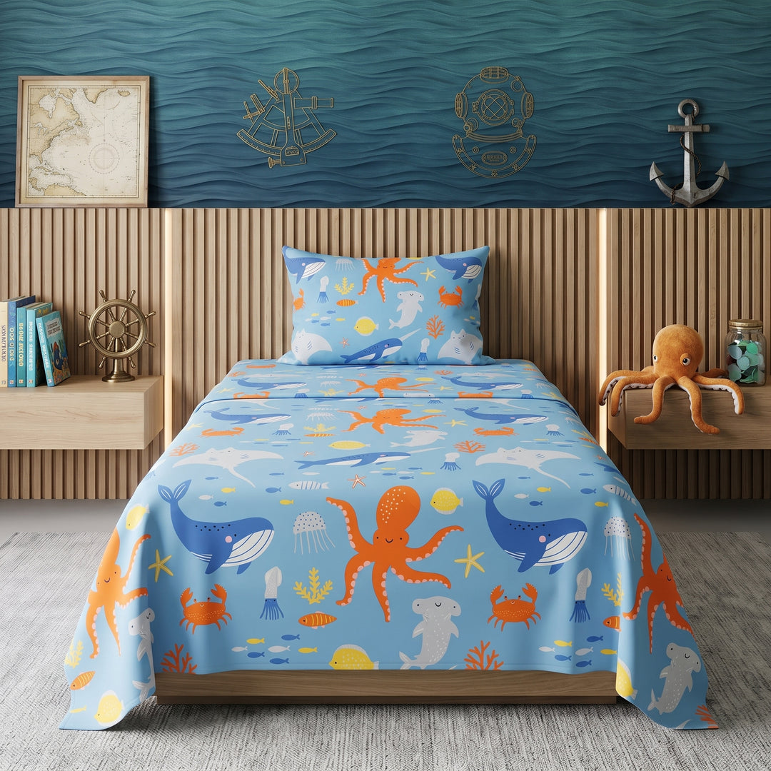 SEA FISH- Kids BEDSHEET SET