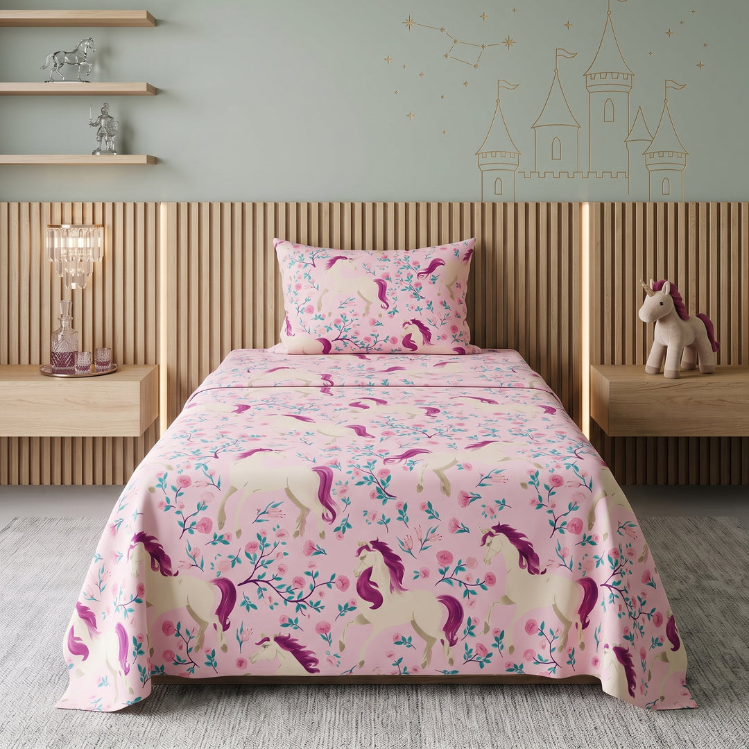 PURPLE UNICORN- Kids BEDSHEET SET