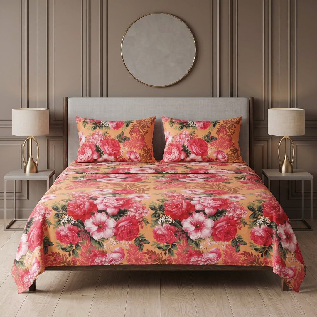 ROSE BEDSHEET SET - 3 PCS (PREMIUM)