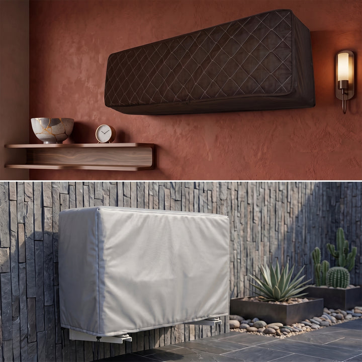 Brown Dyed Quilted AC Cover