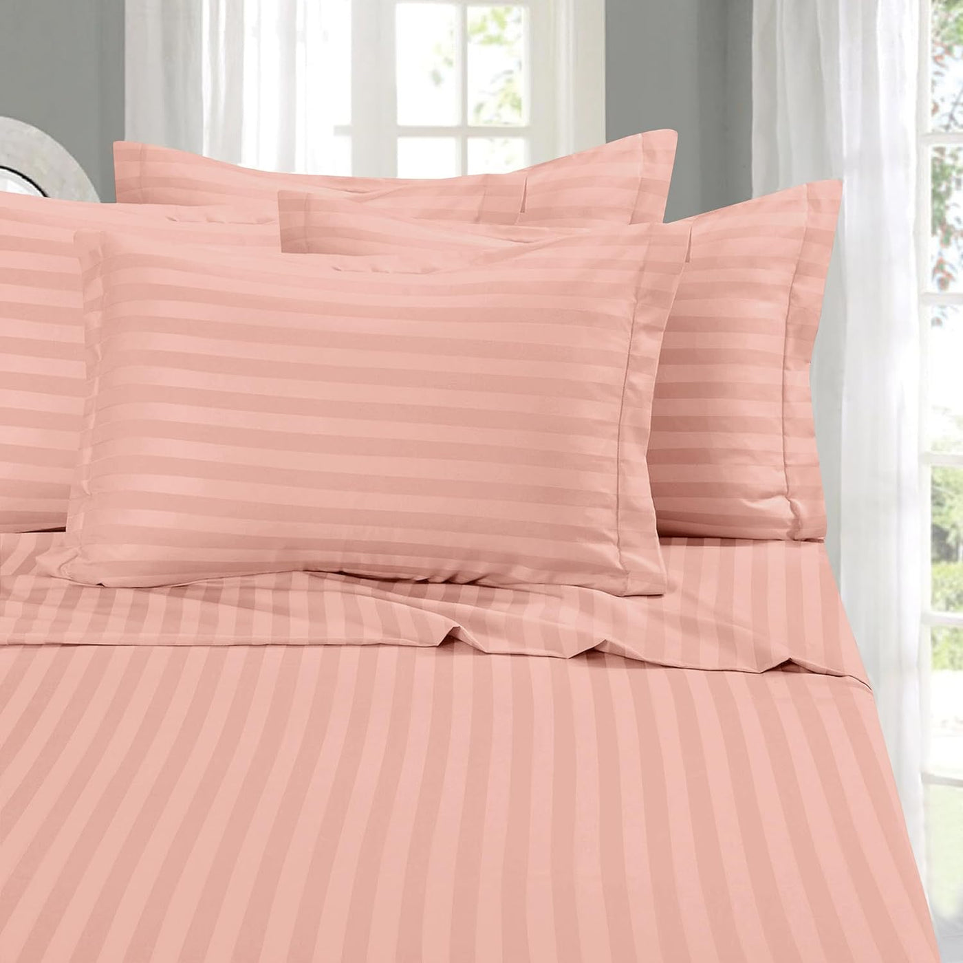 PINK BEDSHEET SET - 5 PCS (SATIN)