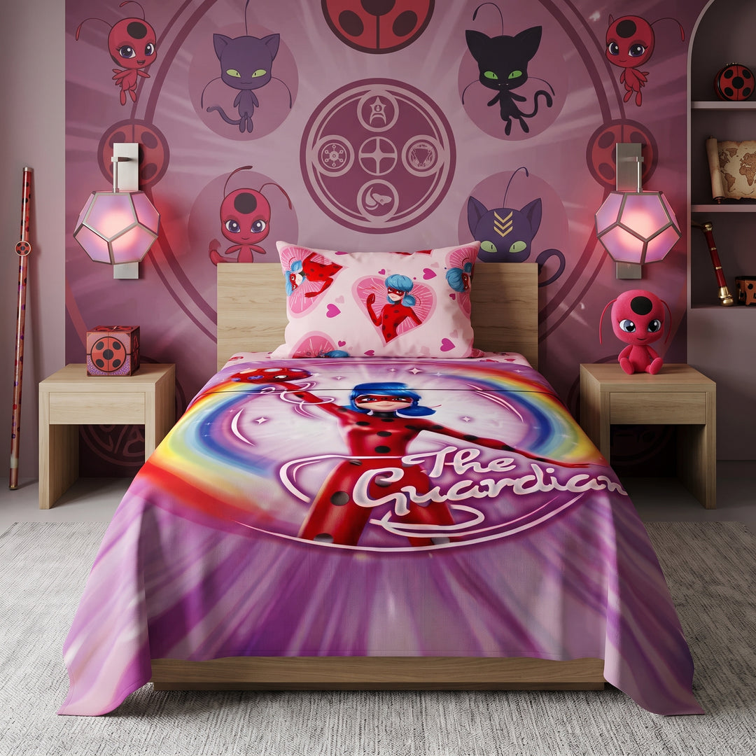 MIRACULUS LADY BUG KIDS BEDSHEET Set- 2 Pcs