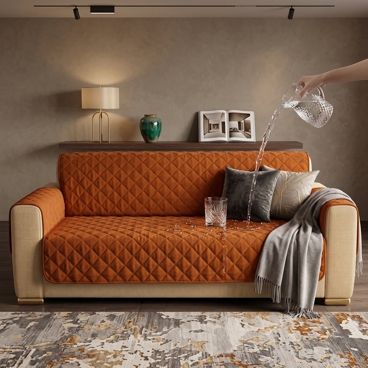 COPPER WATERPROOF QUILTED SOFA COVER