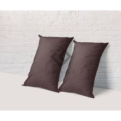 BROWN QUILTED PILLOW COVERS
