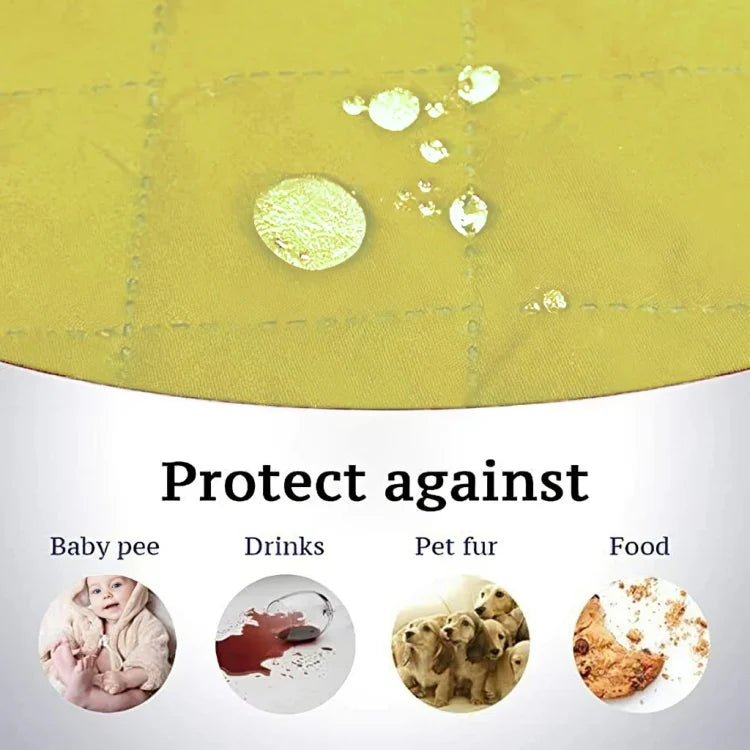 BEIGE WATERPROOF QUILTED SOFA COVER