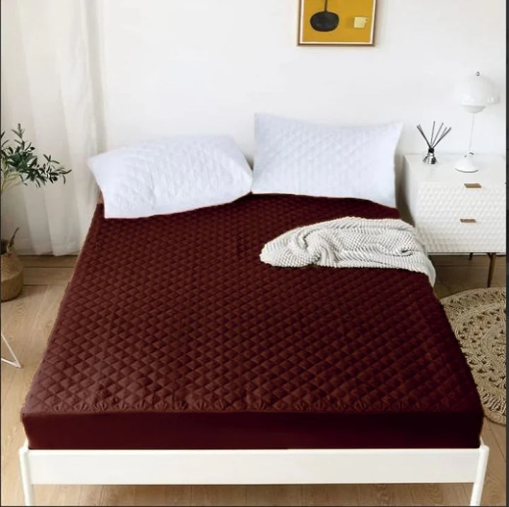 D.BROWN  QUILTED WATERPROOF MATTRESS FITTED COVER