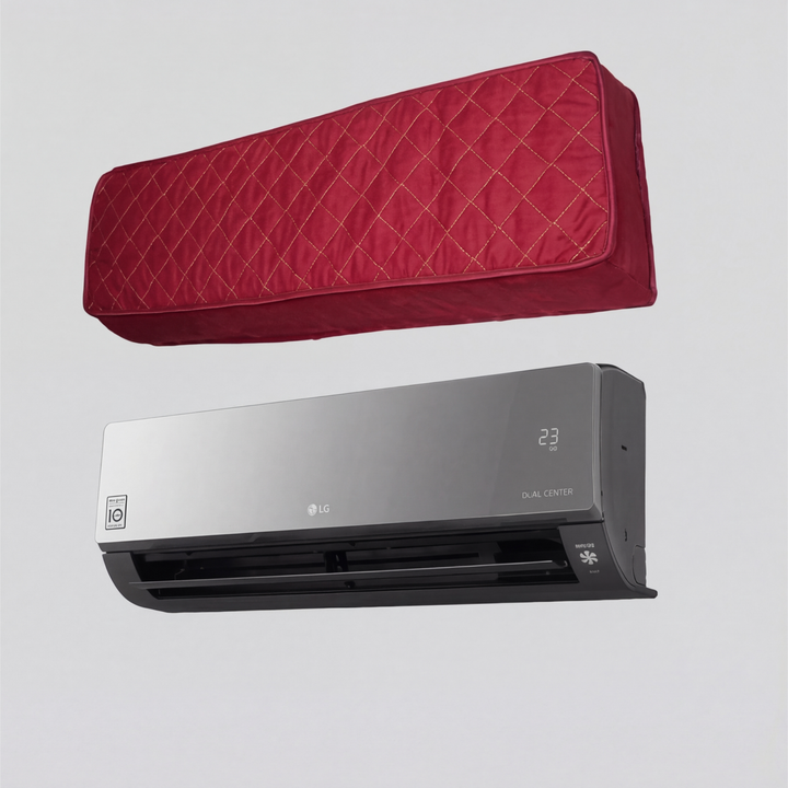 Red Dyed Quilted AC Cover
