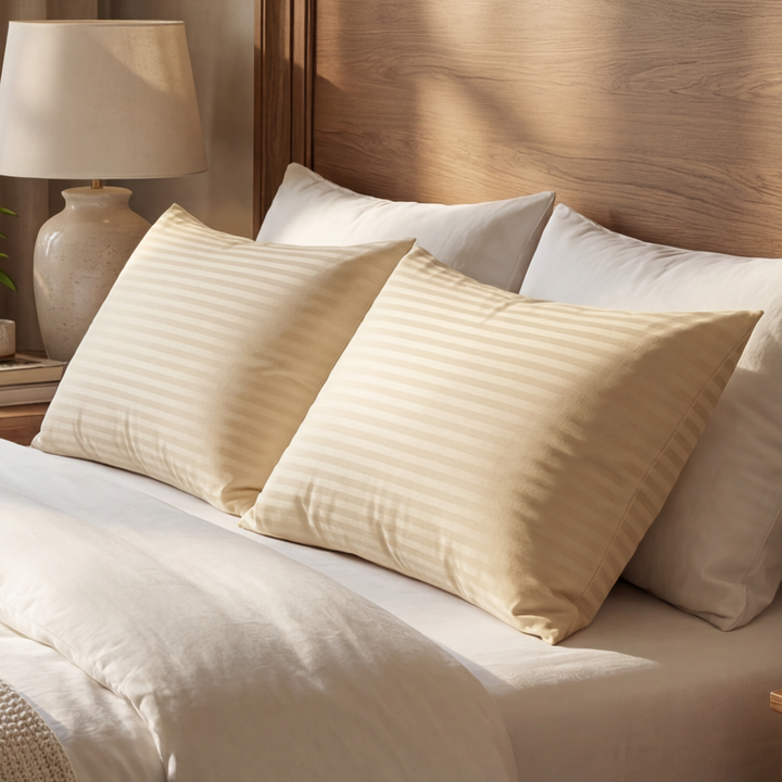 SKIN SATIN STRIPE PILLOW COVERS