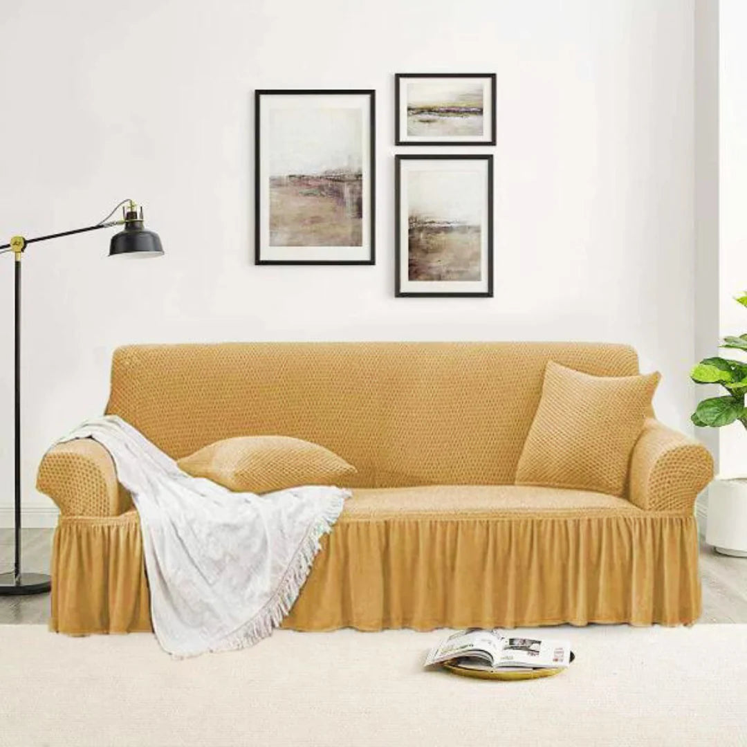 BEIGE TURKISH SOFA COVER