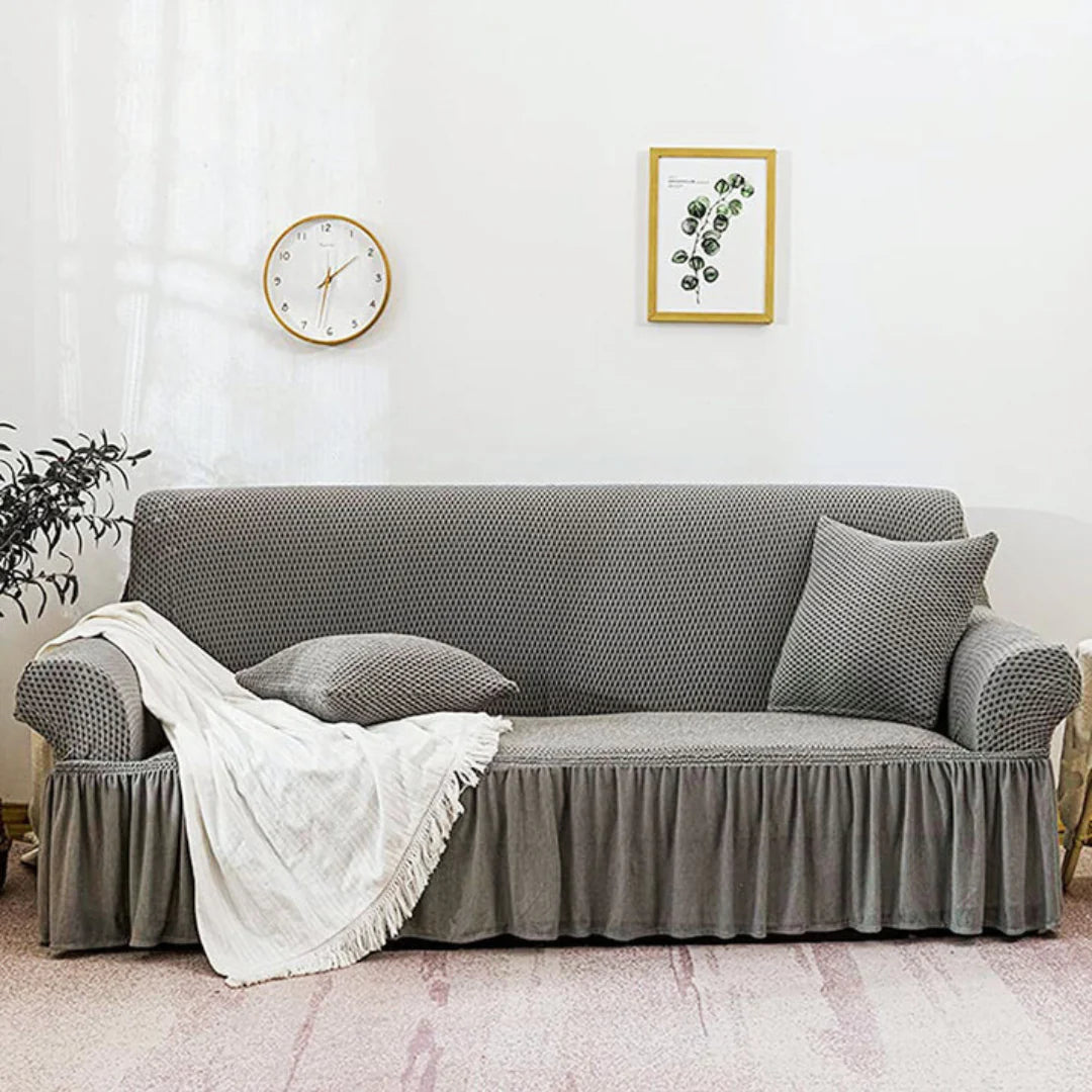 SILVER TURKISH SOFA COVER