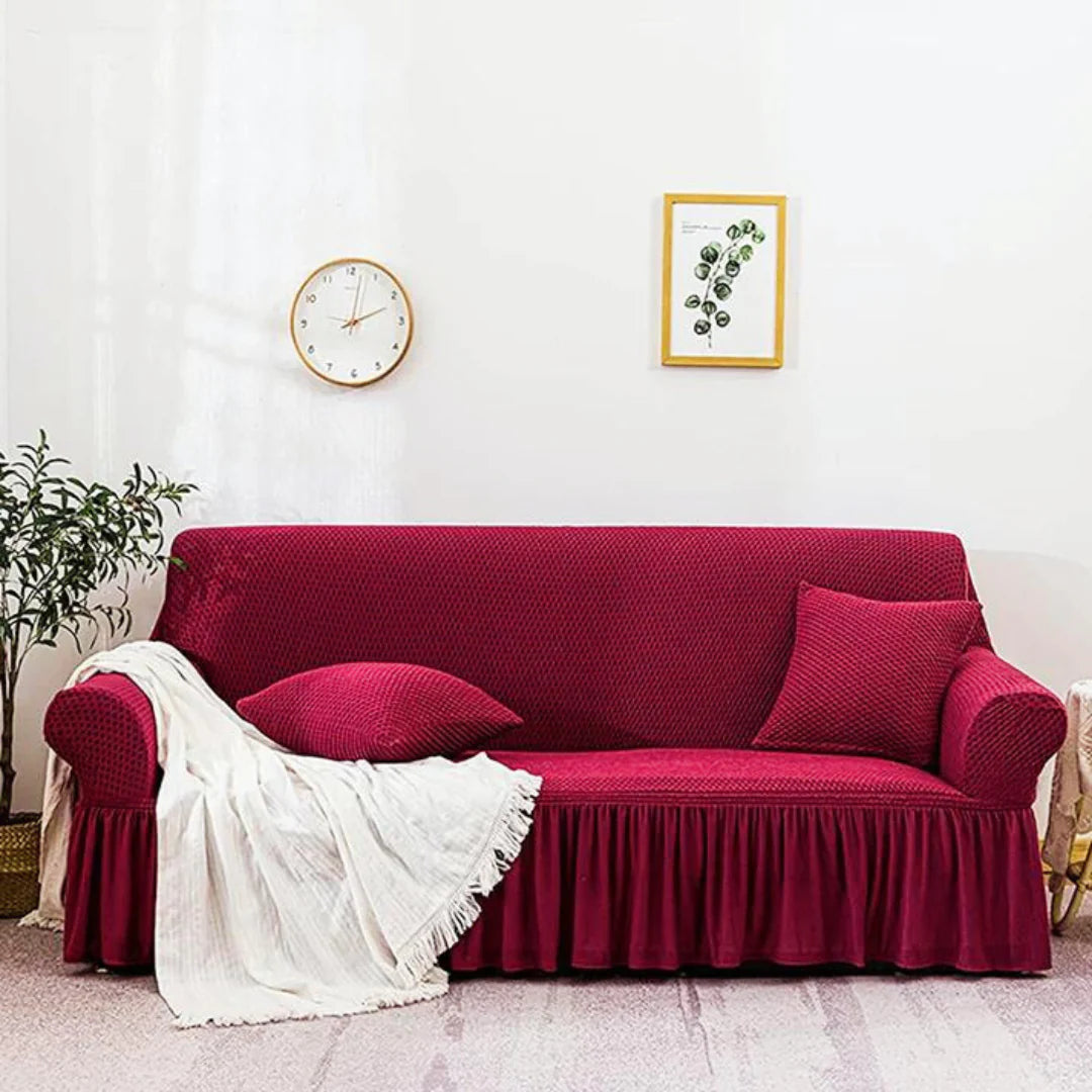 MAROON TURKISH SOFA COVER