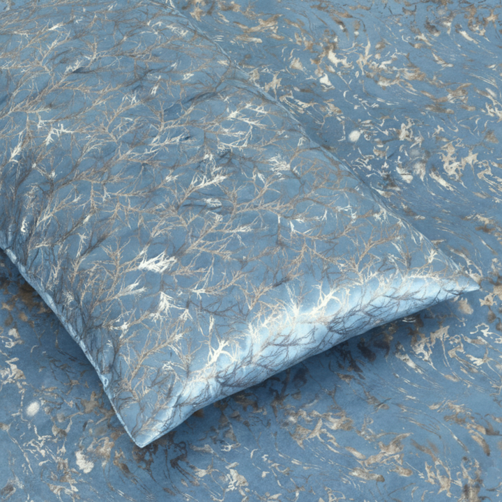 SILVER  VELVET DUVET COVERS SET 8 PCS