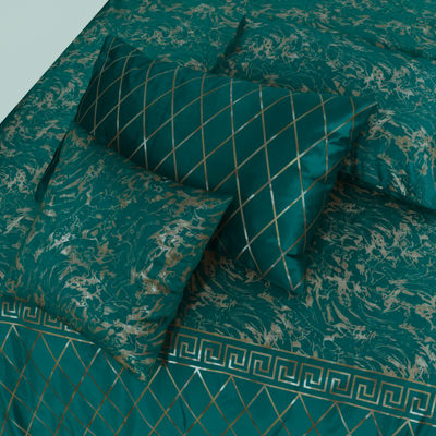 GREEN VELVET DUVET COVERS SET 8 PCS