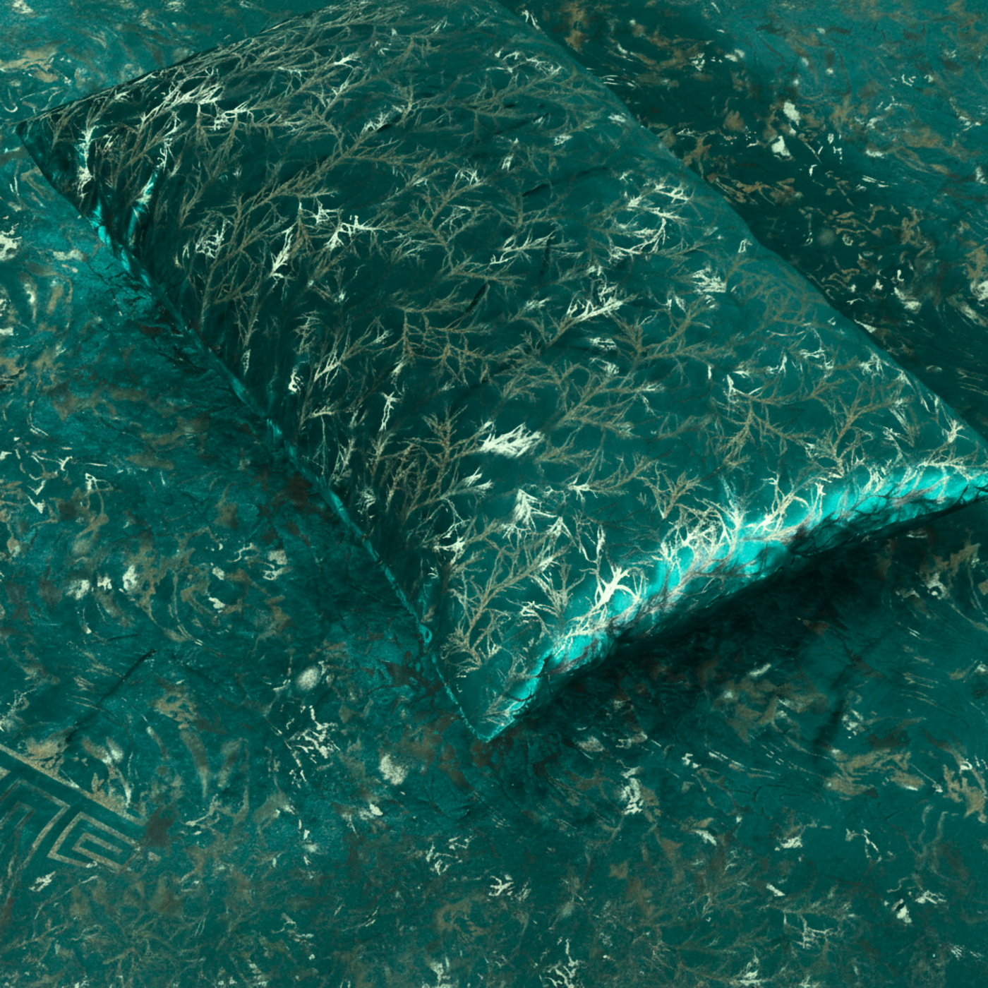 GREEN VELVET DUVET COVERS SET 8 PCS