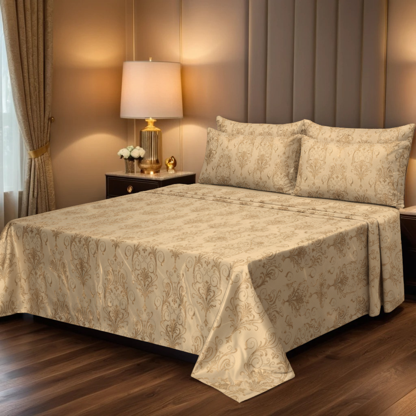 FLOWER/SKIN VELVET BEDSHEET SET - 5 PCS