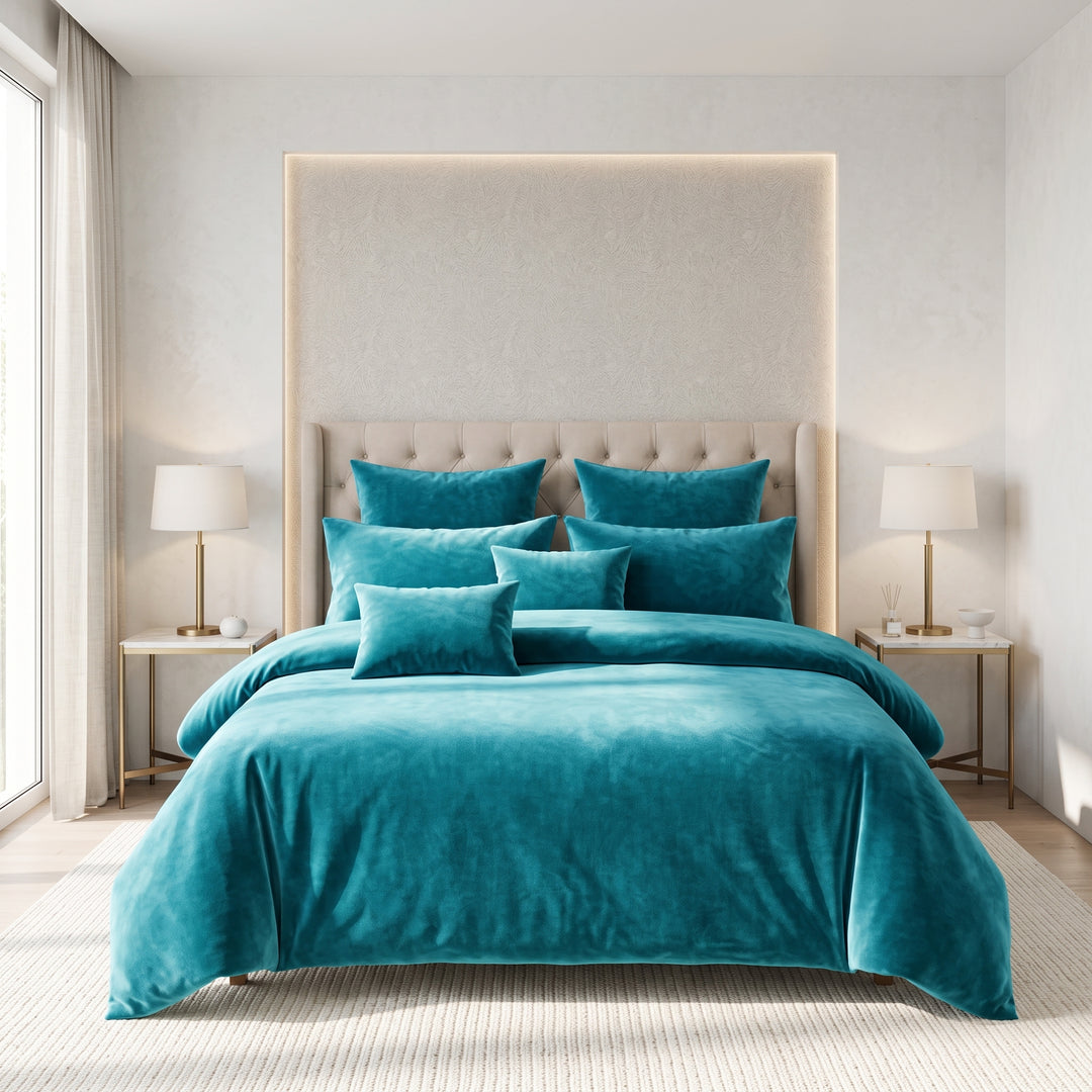 ZINC DYED VELVET DUVET COVERS SET 8 PCS