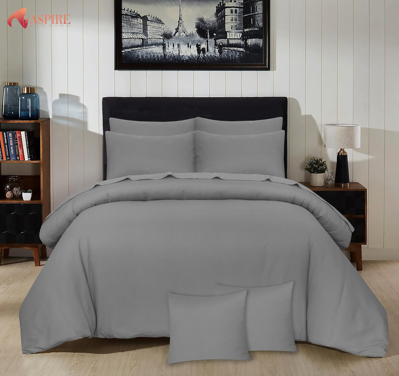 Silver LUXURY DUVET SET- 8 PCS