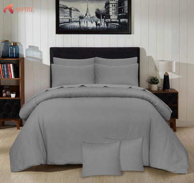 Silver LUXURY DUVET SET- 8 PCS